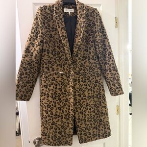 Kendall & Kylie Brown Leopard Teddy Jacket